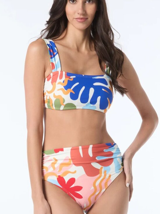 Vince Camuto Other - Vince Camuto Matisse Square Neck Bikini Top Multicolor NWT Size S